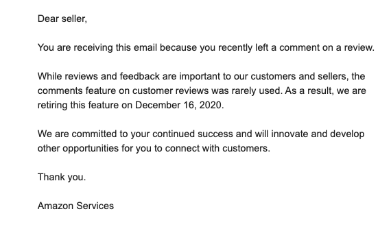 Amazon Remove Commenting Reviews
